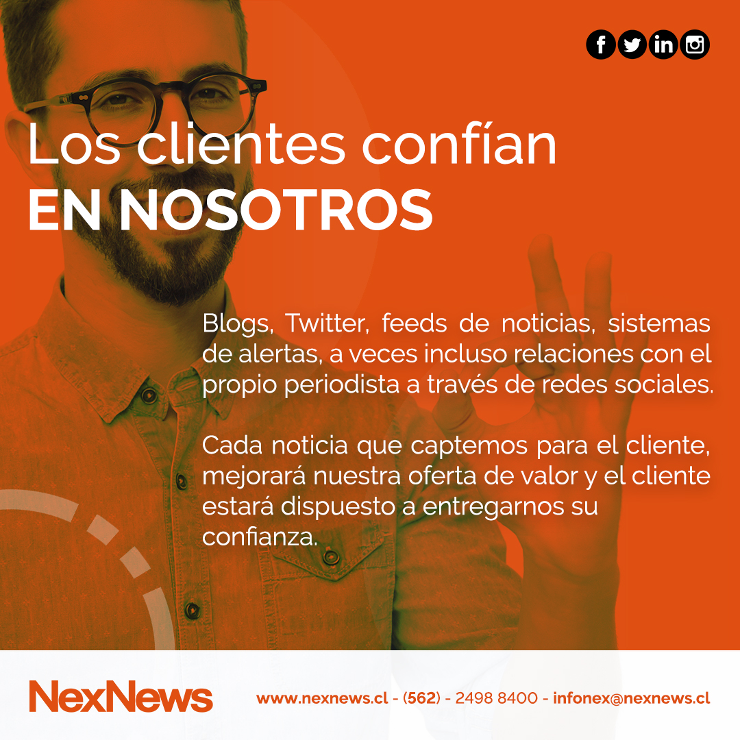 NexNewsOficial's tweet photo. Descubre todo lo que podemos hacer 👌!!
Contáctate con nosotros para más información de nuestros servicios😄
#socialmediatracking #socialmedia #mediatracking #analisisdemedios #chile #mediosdecomunicación https://t.co/WrQr2Nzmtz