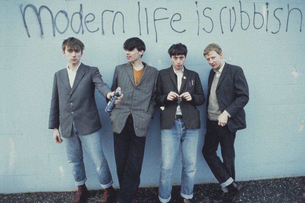 blur on Twitter "Modern Life Is Rubbish. Released on this day in 1993. Photo by Kevin Cummins