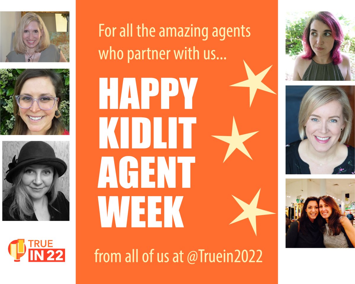 trueIn2022's tweet photo. Shouting out to the amazing #KidLit agents who partner with us on this journey:
@essiewhitewrite
@LKLiterary
@StaceyKondla
@taratgonzalez
Kat Rushall @AndreaBrownLit
Liza Fleissig @lizaroyceagency
- KT, Emma, Annette, Sophia, Lisa, Jennifer, Carolyn
#KidLitAgentWeek https://t.co/2Cbh4POumQ