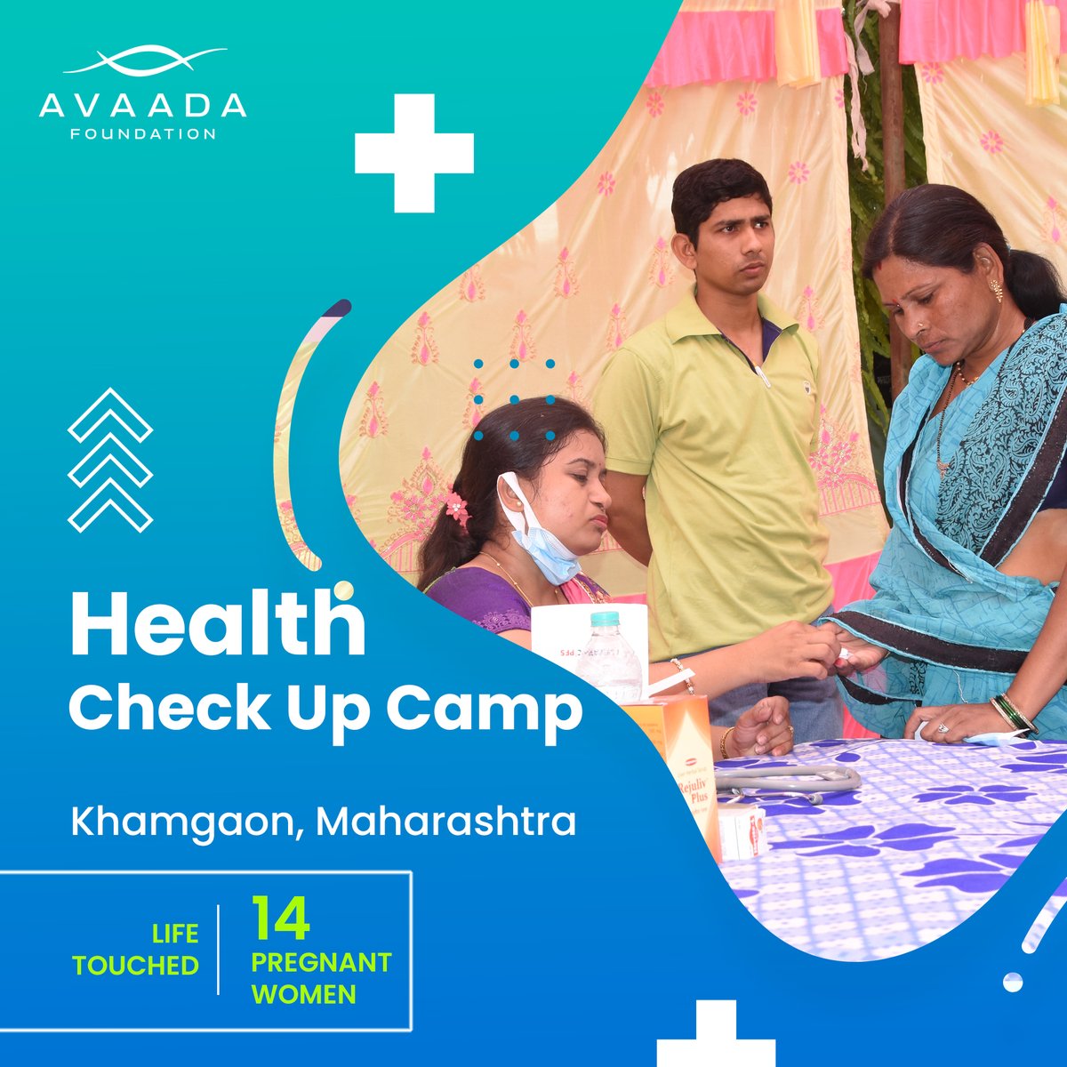 Avaada_Fdn's tweet photo. Reaching the unreachable through our constant strive to benefit #society with our #efforts, Avaada Foundation successfully conducted a #healthcamp in Khamgaon, #maharashtra.
This camp was to provide #freehealthcheckups for all.
In total, ~400 lives were touched.
#CSR #SDG https://t.co/RC3IoGlarE