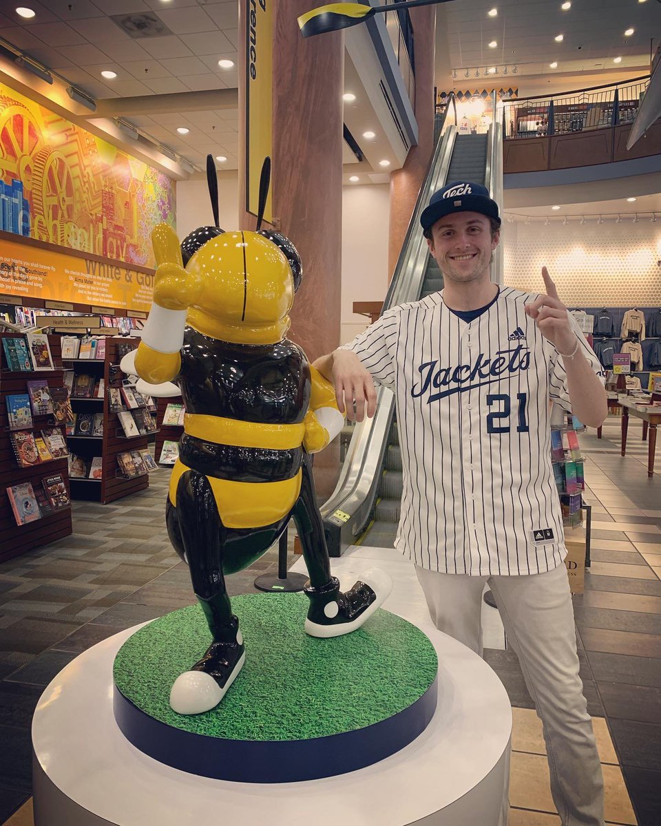 GATechBookstore's tweet photo. You all asked and we were finally able to deliver! Pinstripe baseball jerseys are here! In store only while supplies last. βΎοΈ #togetherweswarm #swarmstyle π https://t.co/8C1Sh0WDTD