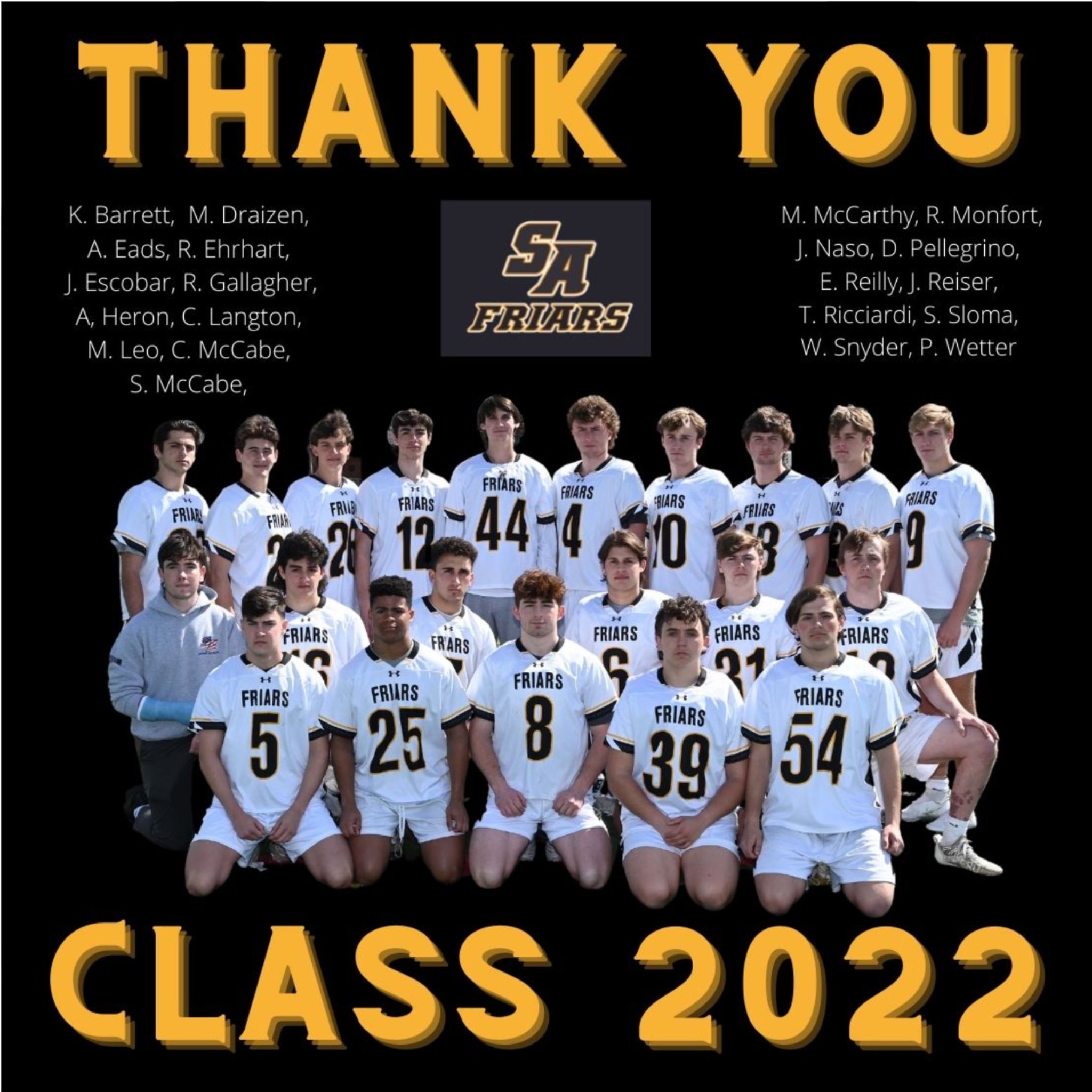 St. Anthony's Friars on Twitter "SENIOR DAY today 5/10 430 PM vs. St