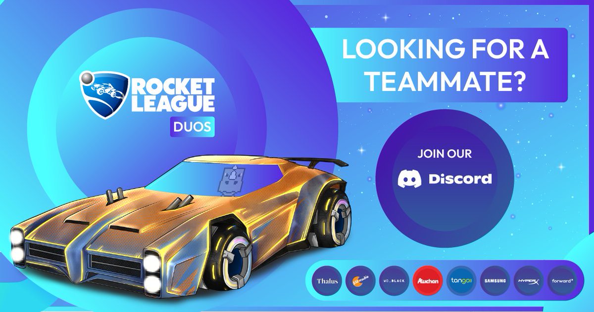 You want to participate in the @rocketleague tournament, but you don't have the necessary team partner? Join the Discord now and sign up in the #looking-for-duo-teammate to find a team partner😉

#rocketleague #esports #gaming