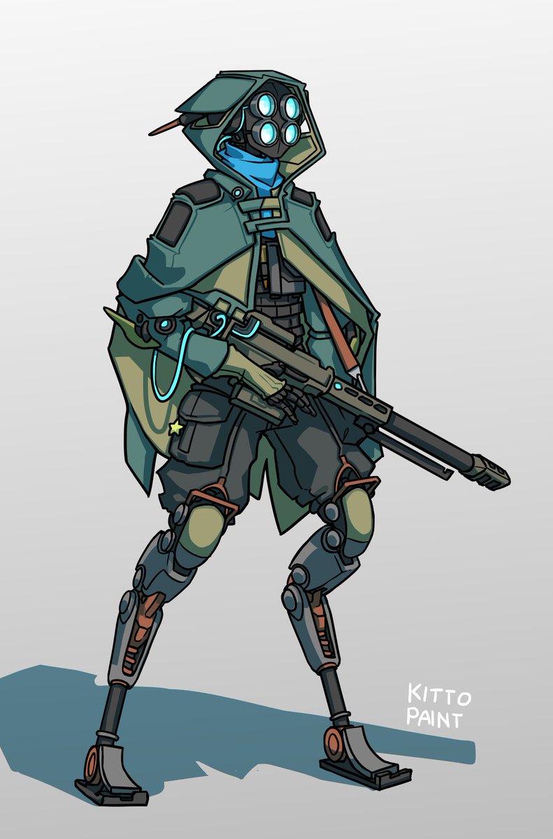 kitto_paint's tweet photo. That's my OC from 2010-ish, 
I never named her, so I call her "cat sniper",
She's pretty fast and shoots stuff. https://t.co/4rFcyRO4LI