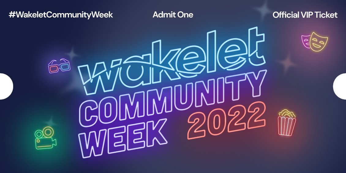 I’m going to @Wakelet #WakeletCommunityWeek! 🥳 Have you got your ticket yet? Head over to the box office to check out the full lineup and save your seat! 🎉 wakelet.com/@CommunityWeek…