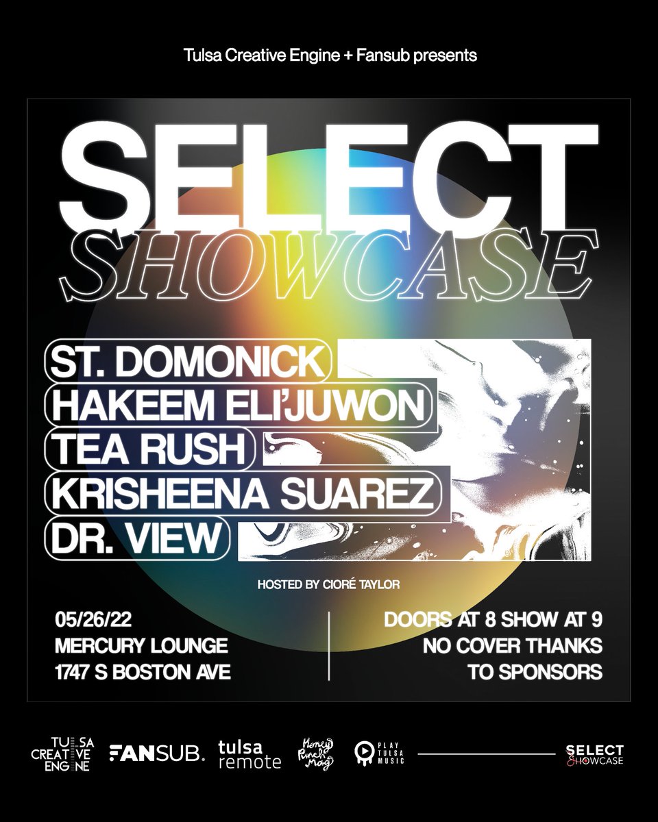 YUNGxHLWN's tweet photo. Flyer for Select Showcase starring:
✦ @Vue7o 🐺
✦ @EZyunglyfe 🌹
✦ @RushFest2020 🍵
✦ @SuarezRepublic 🐘
✦ @DrView1 🏥
—
IG: org_thirteen 🪬¹³ https://t.co/d1M1KQL0RF