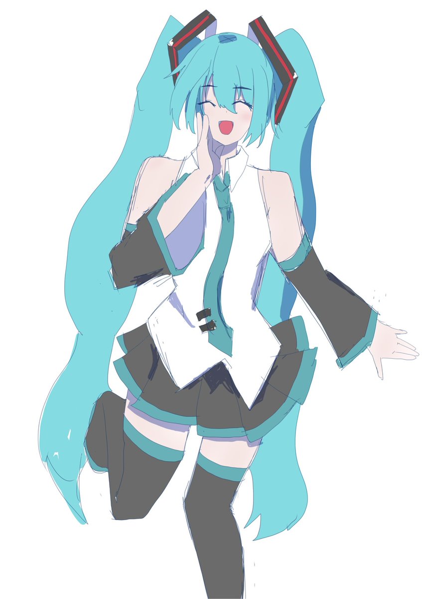 sorachocok's tweet photo. 落書きミクさん https://t.co/2ukqjL9tEH
