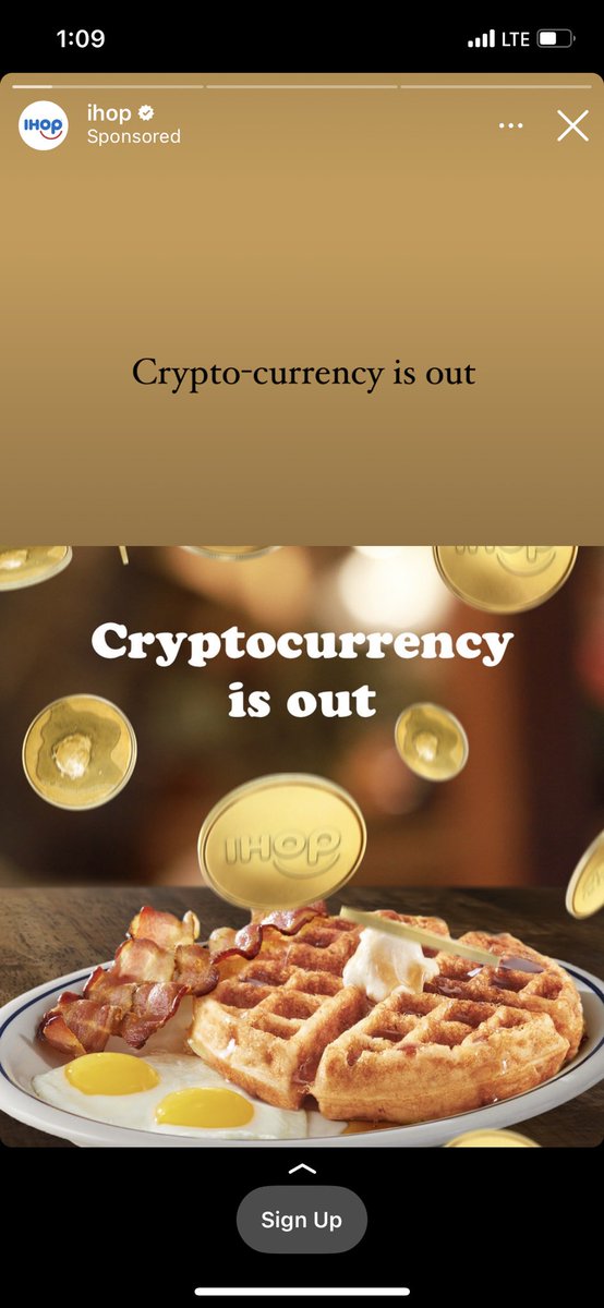 lucianodeangeIo's tweet photo. cryptocurrency is out

crypto pancakes are in https://t.co/VQmzLvcCEq