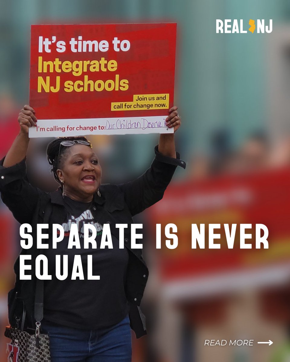real_newjersey's tweet photo. New Jersey has a school segregation problem. Black and Latinx advocacy groups are suing New Jersey state for racial segregation in our public education system. #IntegrateNJ 
Read more⬇️
https://t.co/tvkC2Cyo6J https://t.co/KuaOqlOkOF