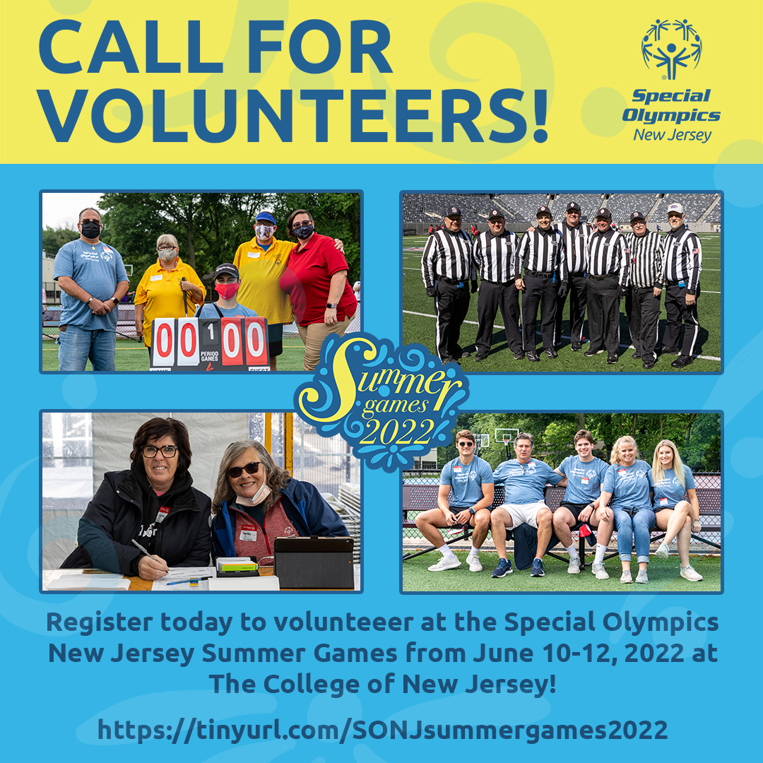 We are officially one month away from Summer Games! <a href="/SONewJersey/">Special Olympics NJ</a> is proud to announce that after 3 years, Summer Games will be back at <a href="/TCNJ/">TCNJ</a>.  We are still looking for volunteers to assist with all aspects of the games! 🎾🤸‍♀️⚾️🏋️🏊‍♀️🏅tinyurl.com/SONJsummergame…
