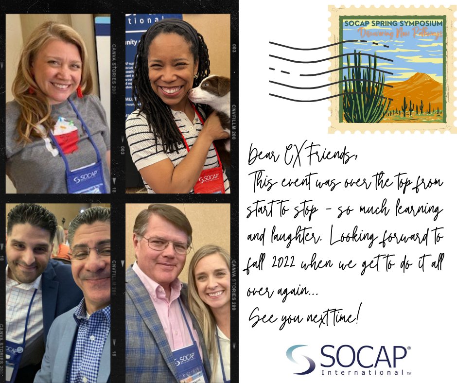 SOCAP's tweet photo. Can't wait to do it all over again in the fall! 

Stay tuned! 

https://t.co/oPODeALR23

#SOCAPstrong #SOCAPInternational #SOCAPspringsymposium #customerservice #CX #customercare https://t.co/hYk02E1b9T