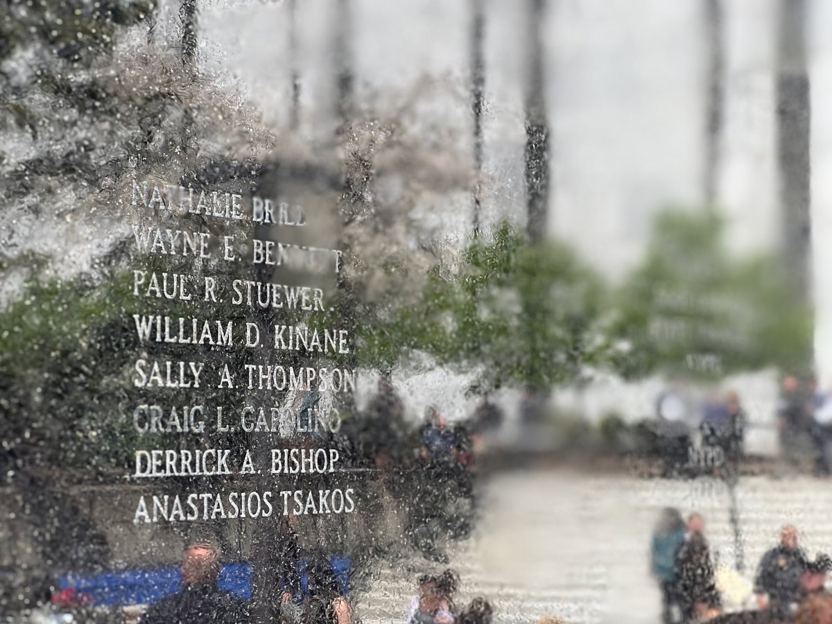 NYPDPC's tweet photo. The Police Memorial Wall in Albany represents 1,717 heroes who made the ultimate sacrifice in the line of duty. Today, we honored 49 fallen officers from across NY, 42 from the NYPD, whose names are now etched in the granite for eternity — and our hearts forever. #NeverForget https://t.co/crnzyACFg5