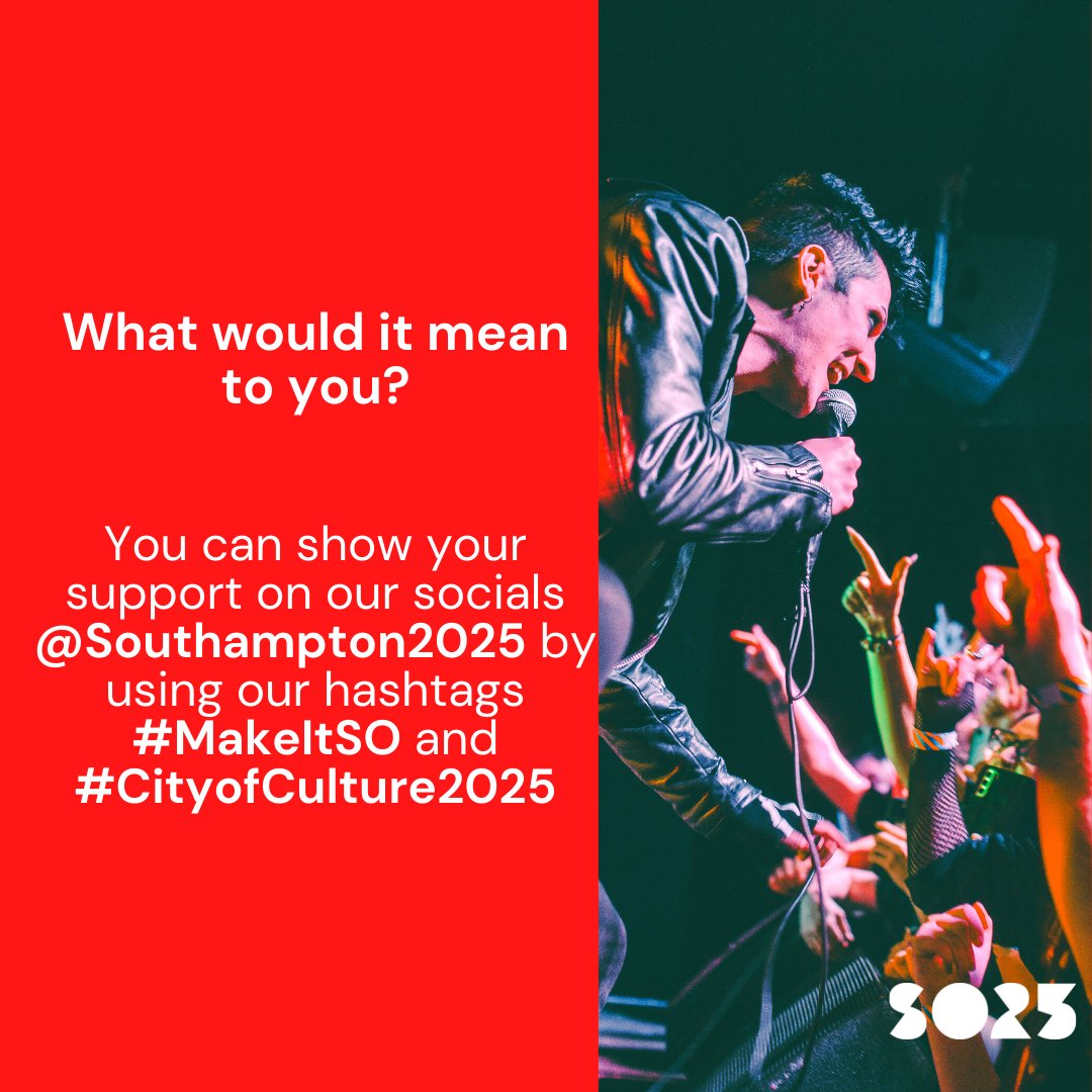 SotonForward's tweet photo. What would winning #CityofCulture2025 mean for Southampton?

Imagine May 2025, with thousands of people invited to a spectacular opening celebration on land, sea and air!

Read more about what our 2025 celebrations would look like here: https://t.co/EHG6yL0fvj

#MakeItSO https://t.co/bue4IXvmv8