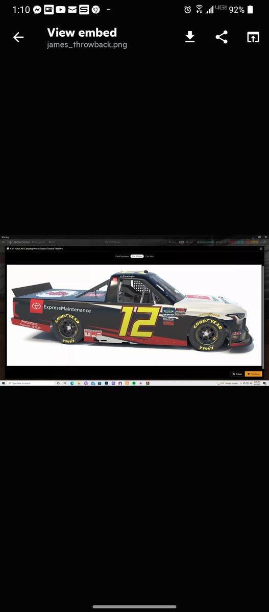Tonight we go throwback racing in the <a href="/AREAiRacing/">AREA iRacing</a> at Darlington. We have 4 beautiful trucks for tonights race. Special thanks to Dustin Carroll for painting our 4 trucks to honor my late brother. LETS GO GET A WIN TONIGHT!!!