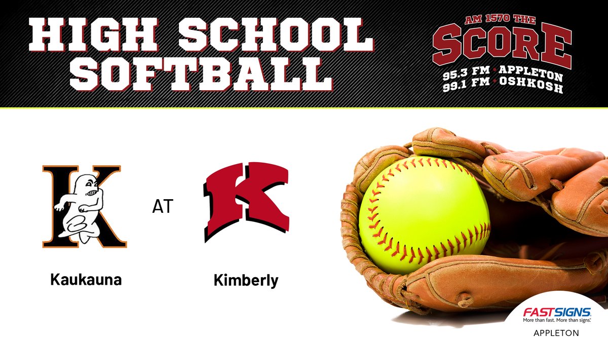 The Score WI (@thescorewi) on Twitter photo Our <a href="/FASTSIGNS/">FASTSIGNS®</a> HS Game of the Week returns with Girls Softball!
It's an FVA battle between <a href="/KaukaunaSB/">Kaukauna Softball</a> vs. <a href="/MakerSoftball/">Kimberly Softball</a> on 95.3 & 99.1 The Score!
First pitch is set for 4:30pm & Pregame at 4:00pm with Joey D. on the call!
Listen: bit.ly/ScoreWIListenL… Our <a href="/FASTSIGNS/">FASTSIGNS®</a> HS Game of the Week returns with Girls Softball!
It's an FVA battle between <a href="/KaukaunaSB/">Kaukauna Softball</a> vs. <a href="/MakerSoftball/">Kimberly Softball</a> on 95.3 & 99.1 The Score!
First pitch is set for 4:30pm & Pregame at 4:00pm with Joey D. on the call!
Listen: bit.ly/ScoreWIListenL…