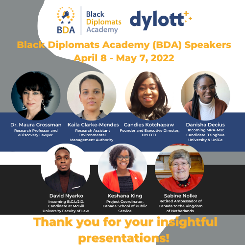 Another month of inspiring, conversation sparking presentations from our amazing speakers!

#thankyou so much for your time and adding to our Black Diplomats Academy (BDA) modules with your insightful and educational presentations!