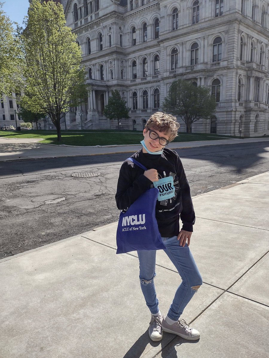 desmond_amazing's tweet photo. In Albany, the state capitol, today, with the @NYCLU #TeenActivistProject to speak to legislators about student rights for #YouthLobbyDay.

Update: We got the bill me and my group were working on co-sponsored!

#nyclu #aclu 
#desmondisamazing https://t.co/gpJcpR9FN1