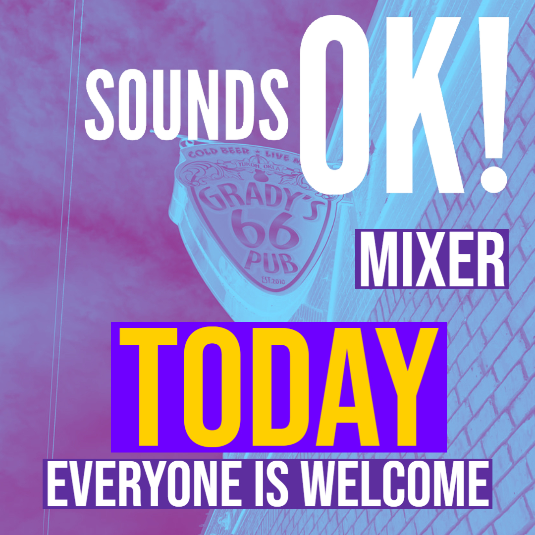 soundsokinc's tweet photo. Join Us TODAY at @Gradys66Pub for the inaugural @soundsokorg Mixer from 6-8pm
. . .
🤝 Connecting Music Industry Professionals in Oklahoma!
😎 Everyone is Welcome
📍 444 W Main St, Yukon, OK 73099
. . .
#OklahomaMusic #LocalMusic #OK #May10 #Gradys66Pub #SoundsOKorg #OKC #Yukon https://t.co/3xvzJhj4js
