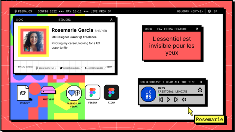 RoseSunshineG's tweet photo. Happy Figma Conference!
#mybadge #Figmaconference2022 #Friendsoffigma #FigmaOS #config2022 #UXUIDesigner https://t.co/OXugg2sOGm