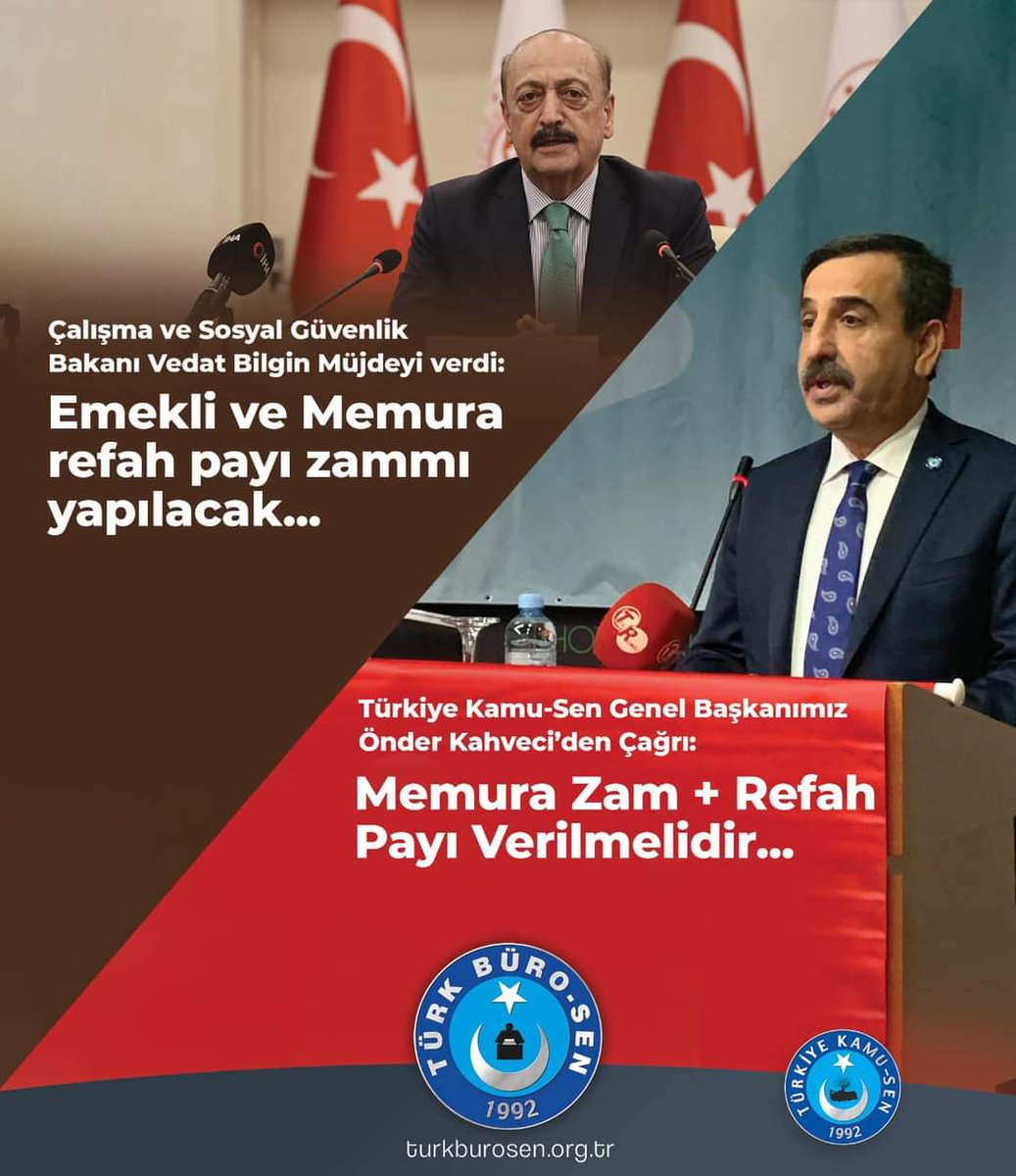 Taleplerimiz karşılık buldu. Türkiye Kamu-Sen olarak refah payı talebimiz hayata geçiriliyor.
#TürkiyeKamuSen