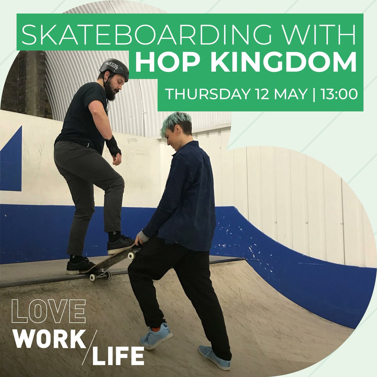 TeamLondonBdg's tweet photo. 2022 is skating by โ and now you can too! As part of our #LoveWorkLife programme, Hop Kingdom will be leading free beginner lessons this Thursday. Sign up here: https://t.co/ahz3tAtyNr https://t.co/39OY6BuGli