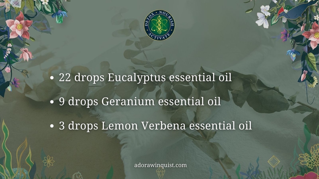 AdoraWinquist's tweet photo. Invoke the alchemy of Eucalyptus with a DIY recipe to clear stagnant energy and realign with your soul’s purpose.
🌿
#adorawinquist #eucalyptus #eo #eotherapy #aromatherapy #spiritual #spirituality #diyrecipe #geranuim #meditation https://t.co/Z0nHnvKOVr