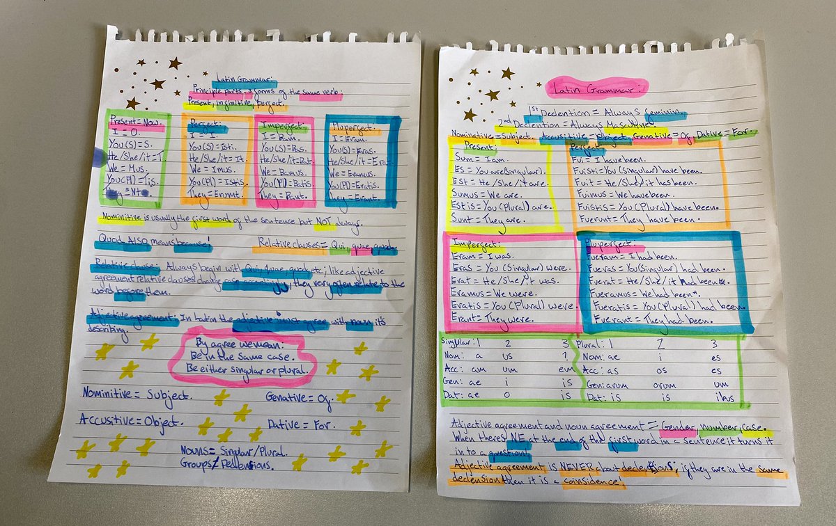 MaidaValeClas's tweet photo. ๐ Colourful Latin revision notes by Ella in Y9! @MaidaValeSchool #MaidaValeClassics #Latin #workethic #consilidation https://t.co/1kPGjnFJ8N