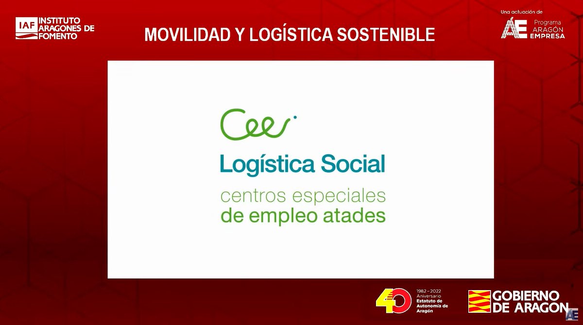somosatades's tweet photo. Nuestro Centro Especial de Empleo Logística Social acaba ser nombrado finalista del Premio Pilot 2022 “Logística: Digitalización y Sostenibilidad” otorgado por el @IAF_Aragon. 

#ATADES60000Razones #ForoPILOT #PremioPILOT https://t.co/uUvShHRf6R