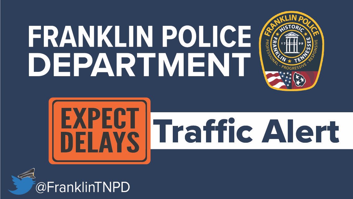 FranklinTNPD's tweet photo. A crash investigation will create considerable congestion for the next hour at Mack Hatcher &amp; Liberty. Seek alternate, expect delays. #FPDKnowBeforeYouGo https://t.co/SyOQY75648
