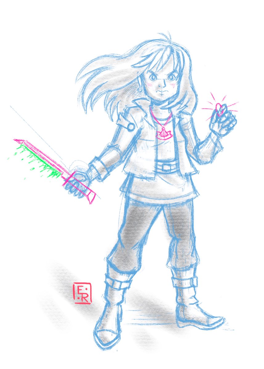 erickreillyart's tweet photo. I don’t know who this girl is. She just came out of my stylus as I was sketching last night.
#sketch #scifi #fantasy #adventure #kidlitart #flowinghair #cooljacket https://t.co/rJESszs5gn