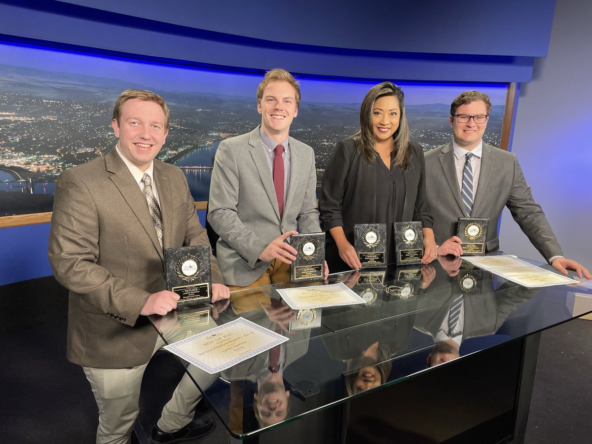 JordanSmithKTVB's tweet photo. It’s nice to see hard work pay off! Our crew raked in 5 first place awards despite an IMMENSELY depleted roster. It’ll be sad when we go our separate ways this summer, but it’s been a pleasure to grow with this team! @BradyFrederick_ @justinspinnietv @AnnaVelasquezTV https://t.co/ft6fxdXXIz