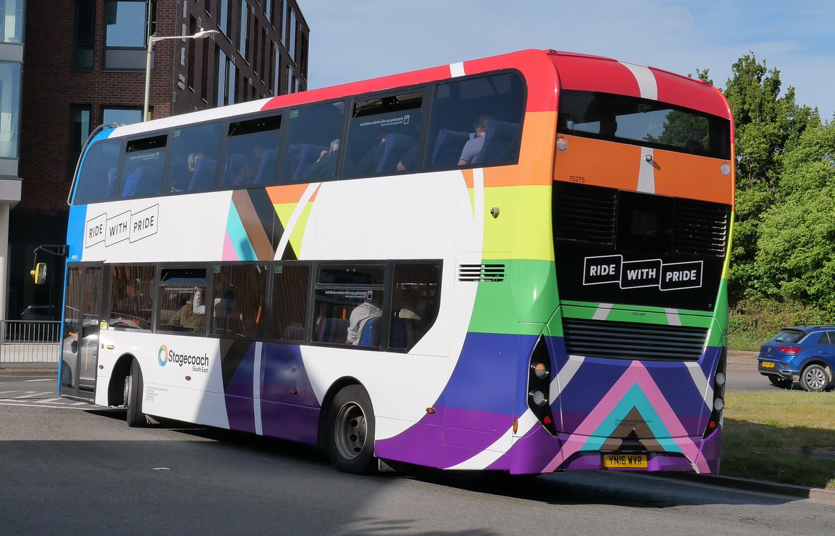 brianseast's tweet photo. A couple of further shots of SSEEK 15275 in its 'Pride' colours on the Triangle at Sturry Road Roundabout this sunny early evening on 10/05/2022. https://t.co/PNdECEz1IB