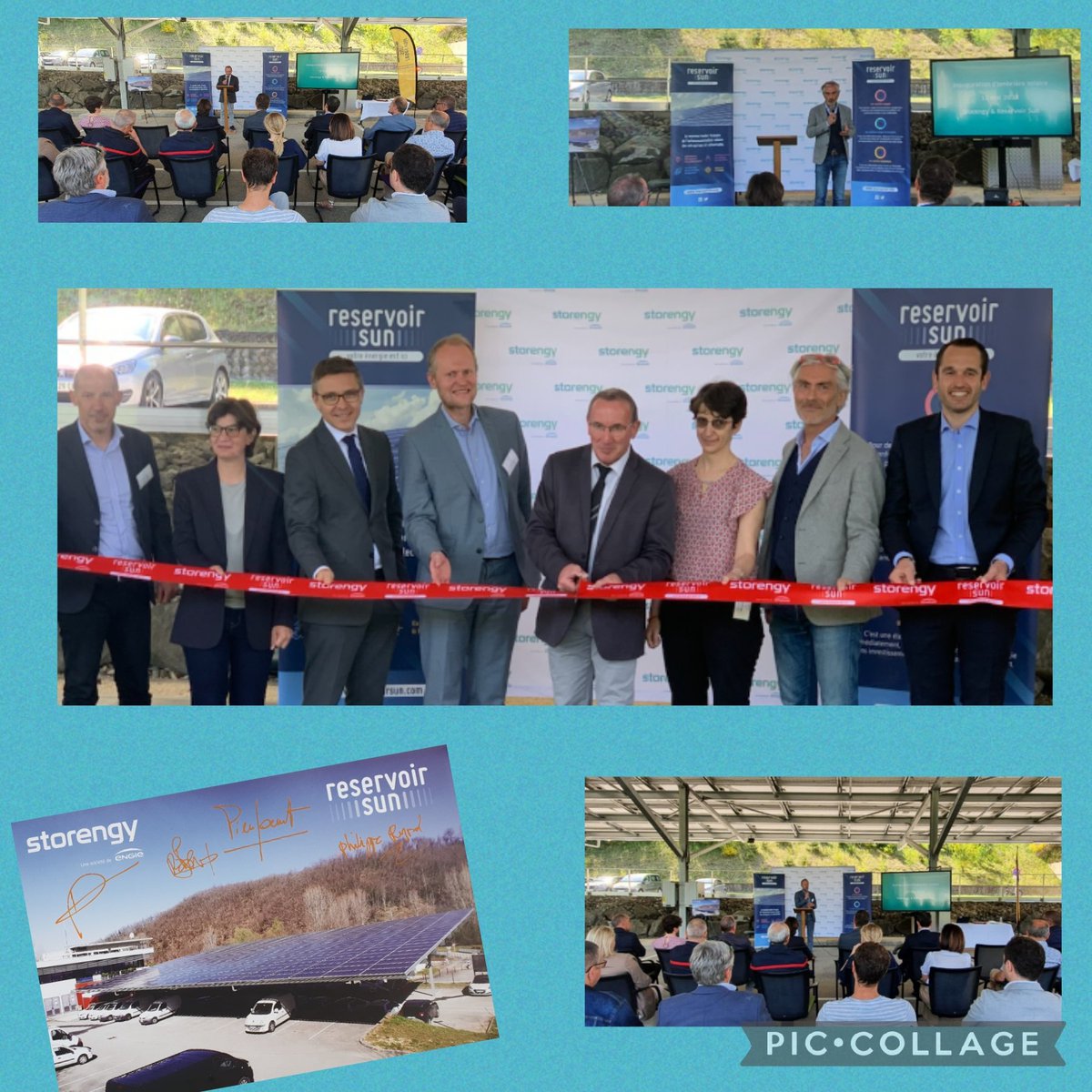 Transition énergétique | Inauguration de la 1ere centrale solaire en service sur le site <a href="/Storengy/">Storengy</a> de Tersanne. En partenariat avec <a href="/ReservoirSun/">Reservoir Sun</a>, ce projet s'inscrit dans la trajectoire de #Neutralitécarbone développée sur les sites de stockage.