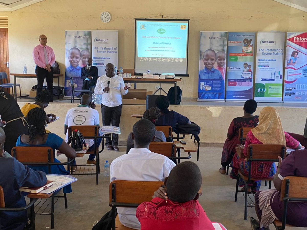 MalariaFreeUG30's tweet photo. Over 200 health workers from both private and public facilities in #Soroti were trained Today in Malaria Case Management and Implementation of Rolling out PMC in Severe Malaria. This was with partnership @Fosun_Intl @opigojimmy encouraged health workers to be passionate. https://t.co/dOw7orgVVQ