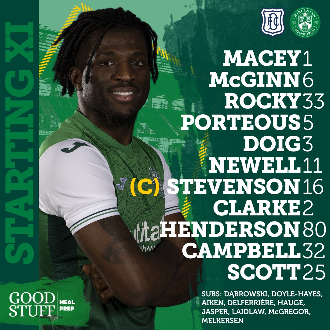 HibernianFC's tweet photo. Team news: 𝗹𝗼𝗰𝗸𝗲𝗱 𝗶𝗻 🔒

Delivered by Good Stuff Meal Prep 📦

#GGTTH • #cinchPrem https://t.co/BtS1qR1cC6