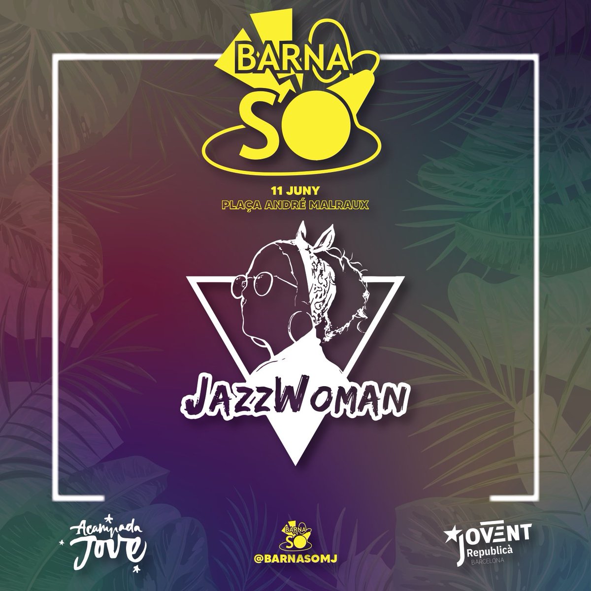 BarnaSoMJ's tweet photo. 🔥 Ja us podem anunciar que...

🎉🌴 @JazzWoman_Music estarà al BarnaSo d'aquest any per fer-nos ballar i cantar al ritme de les seves cançons.

👀 No t'ho pots perdre!

#BarnaSo2022 https://t.co/yt7TRA5NMr