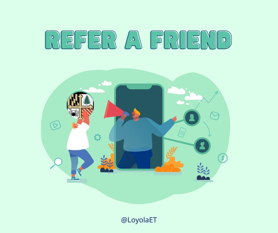 Heyyy <a href="/LoyolaEducation/">Loyola Education</a> students &amp; alumni 👋 . As you know we're in the business of transforming learning one classroom at a time, and we're on the hunt for future #edtech leaders! Know someone who would thrive in our #LoyolaET program? Refer them today! grad.loyola.edu/register/refer…