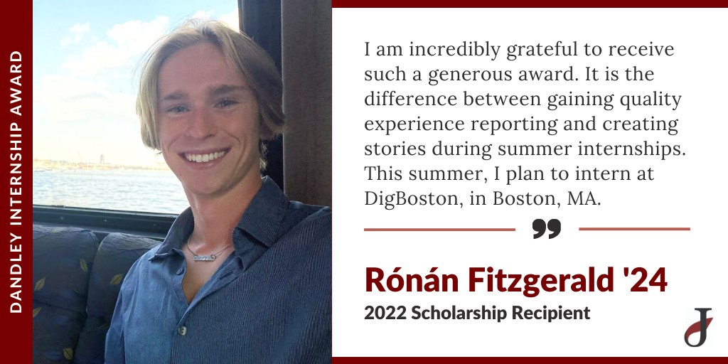 UMass Journalism (@umassjournalism) on Twitter photo Congratulations to <a href="/UMassJournalism/">UMass Journalism</a> student <a href="/ronanjamesfitz/">Ronan Fitzgerald</a> '24, a 2022 recipient of our Dandley Internship Award! This summer, he will be an intern with <a href="/DigBoston/">DigBoston</a>. 👏👏👏
#UMassJournalism #Scholarship #Award #Recipient
<a href="/SBS_UMass/">SBS UMass Amherst</a> <a href="/UMassAmherst/">UMass Amherst</a> <a href="/MDCollegian/">Daily Collegian</a> <a href="/umassbdic/">UMass BDIC</a> Congratulations to <a href="/UMassJournalism/">UMass Journalism</a> student <a href="/ronanjamesfitz/">Ronan Fitzgerald</a> '24, a 2022 recipient of our Dandley Internship Award! This summer, he will be an intern with <a href="/DigBoston/">DigBoston</a>. 👏👏👏
#UMassJournalism #Scholarship #Award #Recipient
<a href="/SBS_UMass/">SBS UMass Amherst</a> <a href="/UMassAmherst/">UMass Amherst</a> <a href="/MDCollegian/">Daily Collegian</a> <a href="/umassbdic/">UMass BDIC</a>