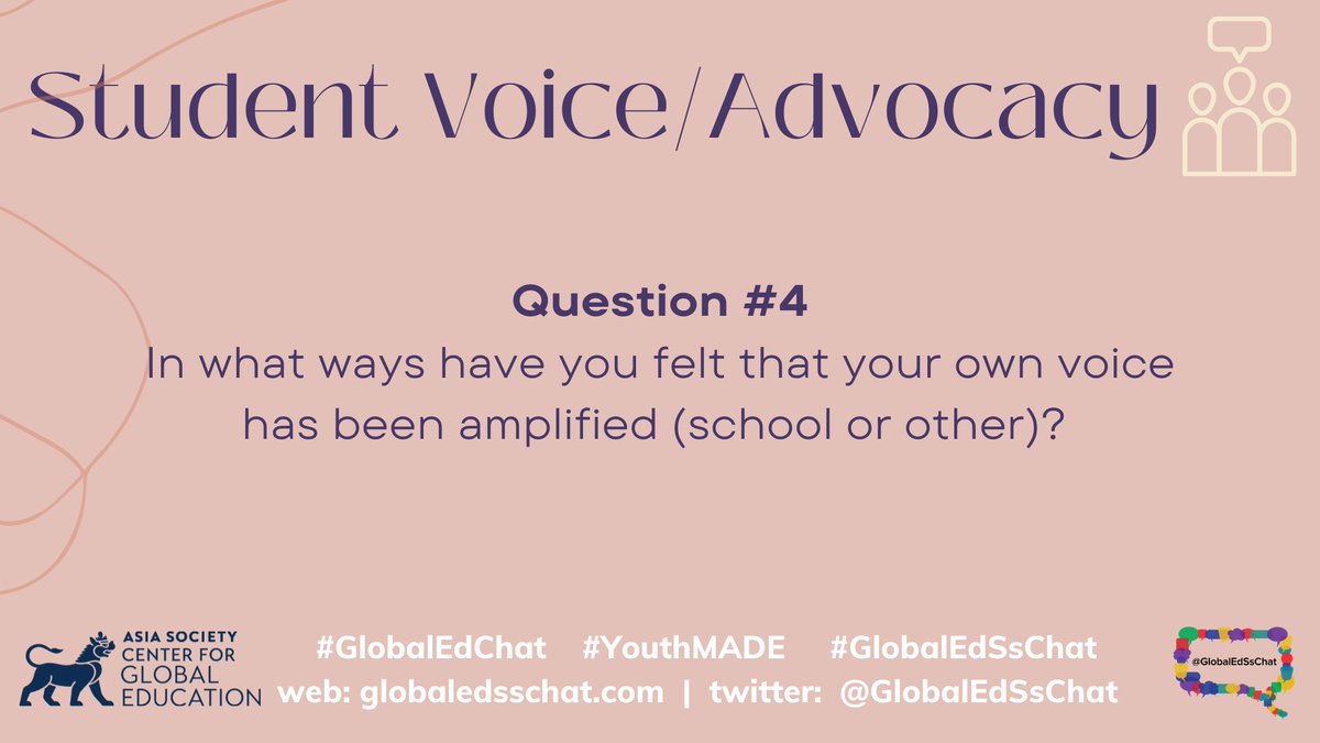 hsingmaster's tweet photo. Here is question 4 if you want to keep chatting! #globaledchat #globaledsschat #youthmade https://t.co/zhI5Mg9xqV
