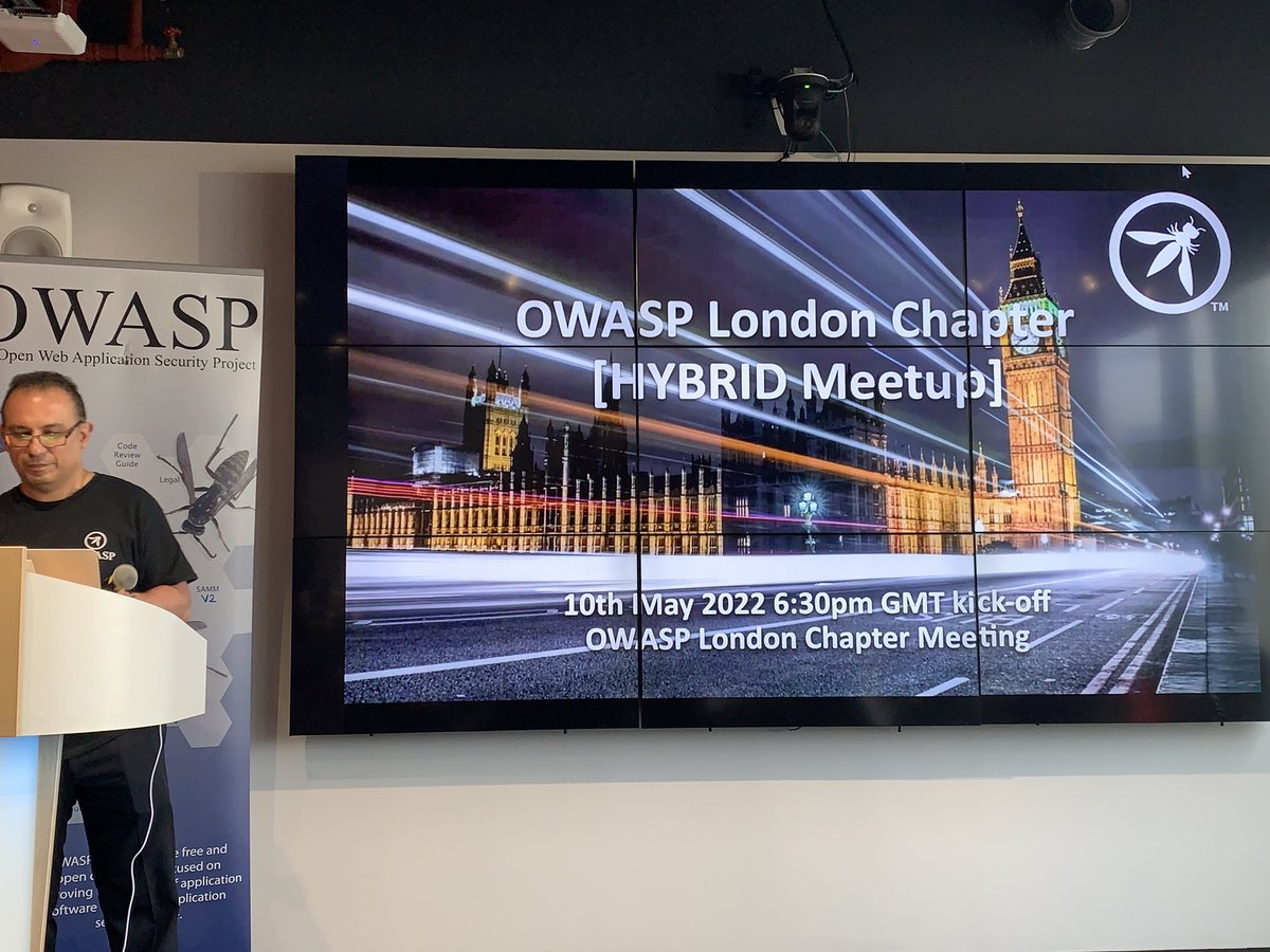 netscalerrocks's tweet image. #OWASPLondon. Happy to be at the first in person event to discuss application security