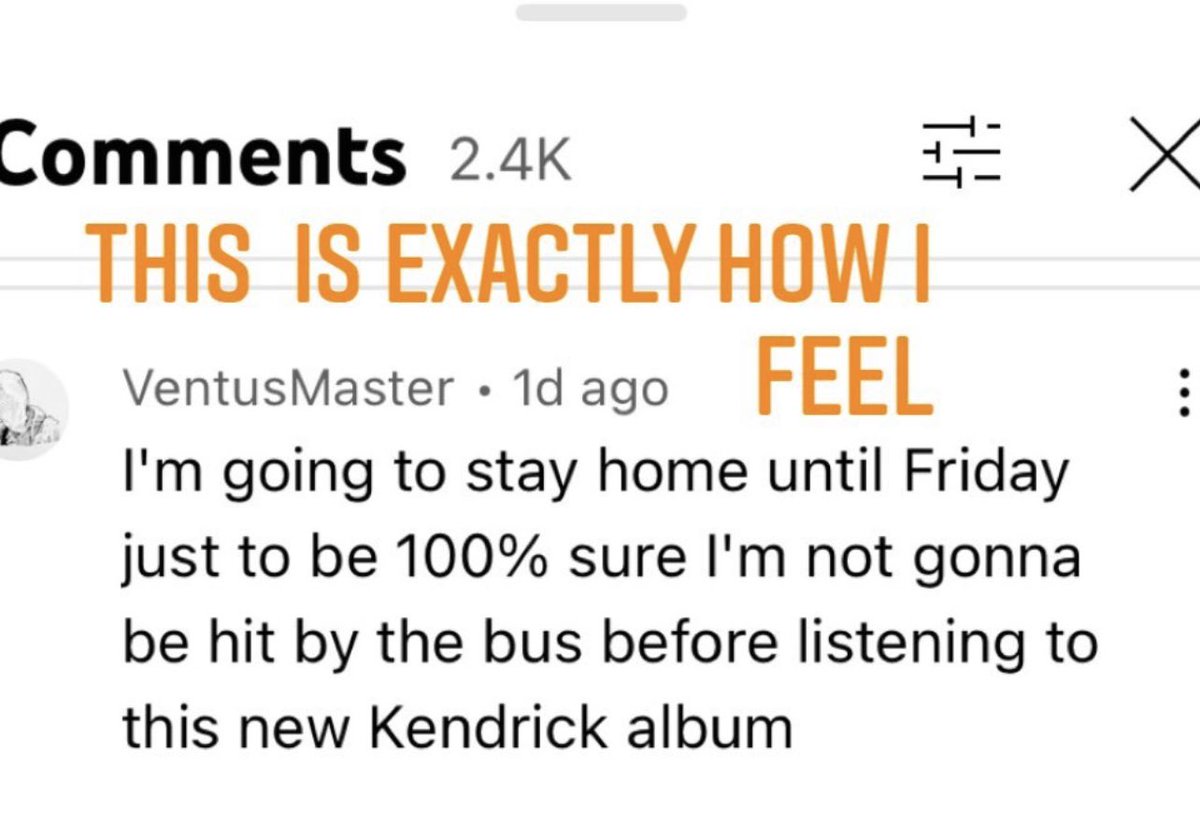 NoLifeShaq's tweet photo. Nahhh this comment of the year 😂…Kendrick the ppl waiting 💯 https://t.co/4yJ6e5tPuN
