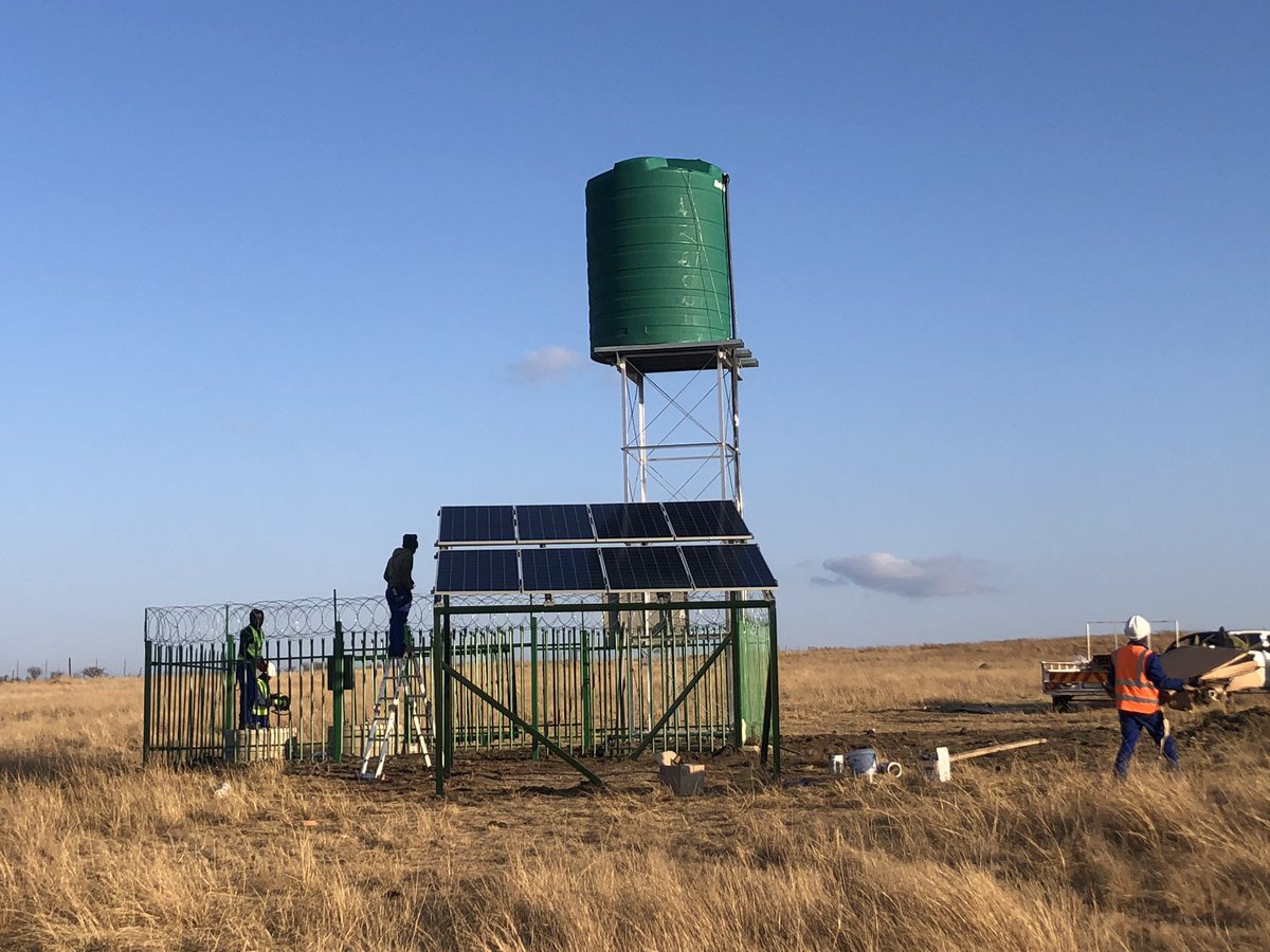 SizweHonest's tweet photo. Community cried out loud! We intervened, we installed a solar powered water system that can run 24/7. Now they have access to clean water. This is Ladysmith KZN.~—->next https://t.co/AfalPql1Ay