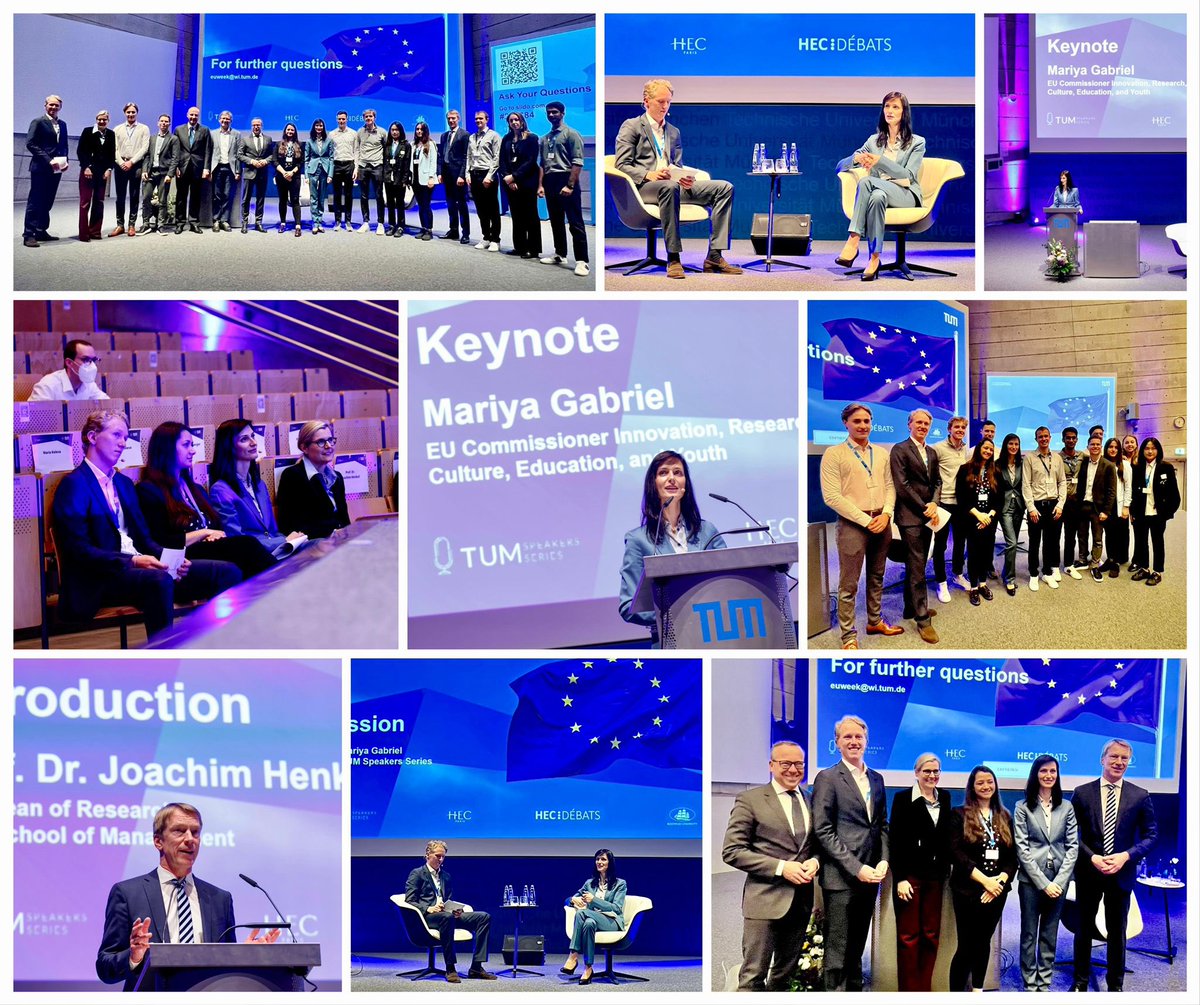 GabrielMariya's tweet photo. 💬 Building the future of 🇪🇺 is a journey beginning with #education! 

With @EUErasmusPlus, the 🇪🇺🎓Strategy or @HorizonEU, we invest in strategic &amp; innovative skills helping our #youth to face 🆕 challenges. 

Discussing w/@TU_Muenchen🇩🇪 &amp; @HECParis🇫🇷 students was inspiring! https://t.co/0zXDQ4vV5J