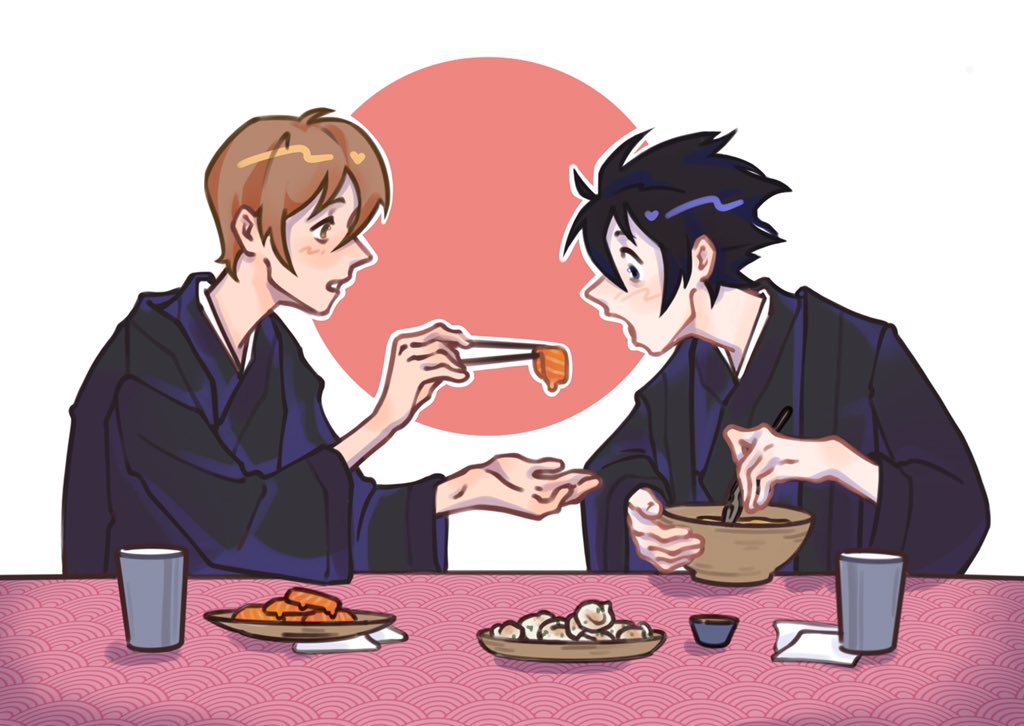 AloeMaja's tweet photo. #Lawlight eat Japanese dishes
(I have a hc that L can't eat with chopsticks, because he doesn't like normal food.)
The last picture is what inspired me!
#L #Light #DEATHNOTE https://t.co/9ALjUWBtqy