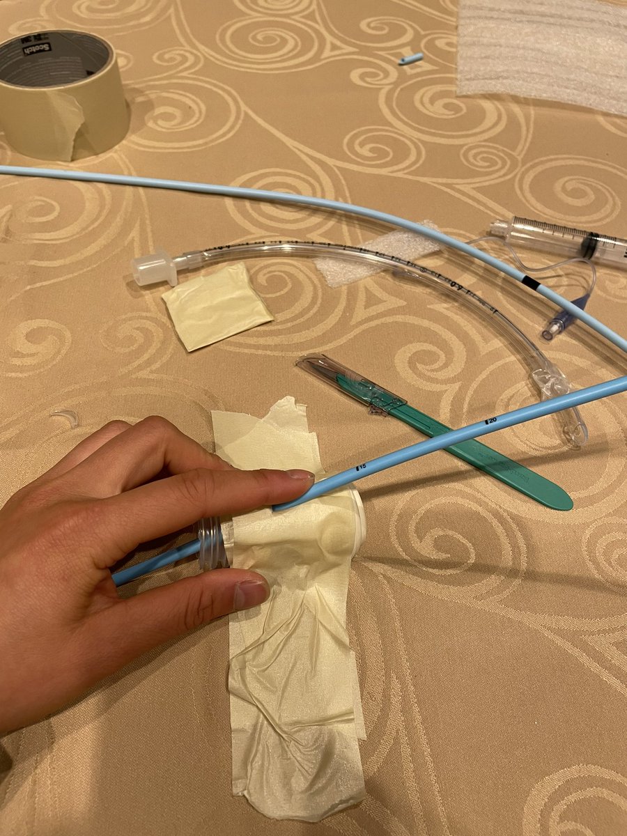 Kicked off #SAEM22 as a medical student ambassador by making DIY simulation modes for lateral canthotomies and cricothyrotomies. Now to learn the actual procedures. Thanks to these creative educators! @chuckster416 <a href="/domerdr/">Clare Desmond</a> <a href="/bsroth/">Ben Roth</a> #simeducator <a href="/SAEMSimAcademy/">SAEM Simulation Academy</a> <a href="/IanMJulie/">Ian M Julie</a> #SAEM