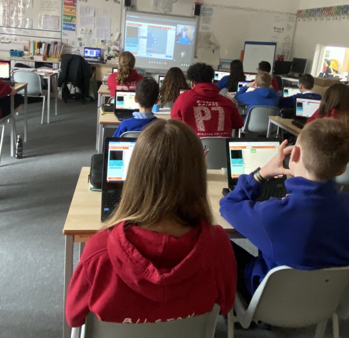 BilstonPrimary's tweet photo. Yesterday P6/7 had a great time learning about computer software and game development then had a go at creating their own game using code, art and sound. #developingtheyoungworkforce #DYWF #MyWOW #BilstonBairns https://t.co/11M0S1nVCd