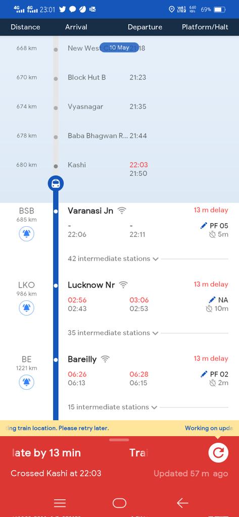 Rahu1rai's tweet photo. Is any train on this route running on time UP to Punjab

12357 delay
13006 always delay
13005 always delay

Horrible experience , @IRCTCofficial https://t.co/9BQPYNMAYt