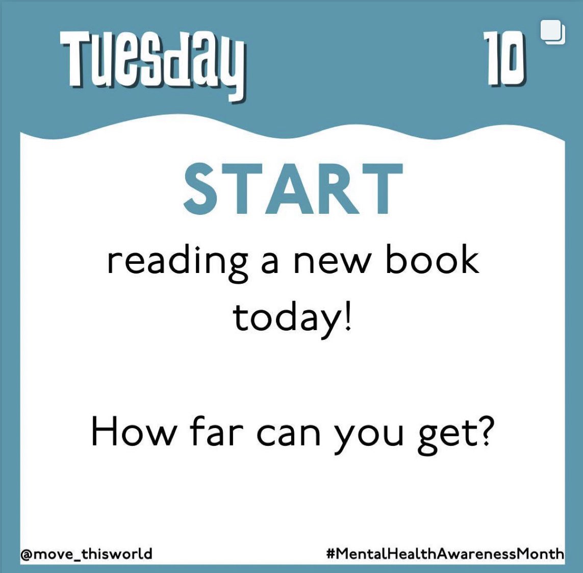 AdamWillisK12's tweet photo. I usually start a new 📖 on weekends. Tuesday sounds 👍🏼…maybe finish 1 of the 3 I’ve started.😂 #mentalhealthawarenessmonth 

 #mentalhealth #mentalhealthmatters #mentalwellbeing #mentalhealthmonth #sel #SocialEmotionalLearning #MoveThisWorld #Studentmentalhealth #k12schools https://t.co/CN6N4GePTu