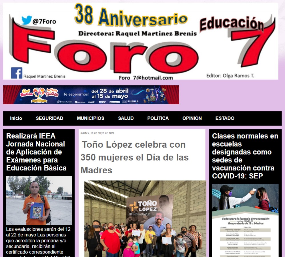 Toño López celebra con 350 mujeres el Día de las Madres
foro7enlaeducacion.blogspot.com/2022/05/tono-l…