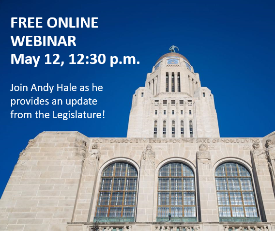 Join Andy Hale May 12 at 12:30 p.m. (Central) for a FREE online lunch &amp; learn update from the Legislature. 
Register now!
events.constantcontact.com/register/event…